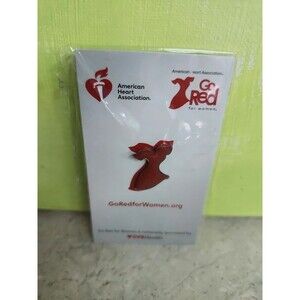 Heart assoc and CVS red dress pin brooch